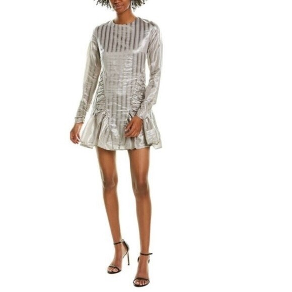 Atoir Walk Me Home Cocktail Mini Dress in Gray Size 4